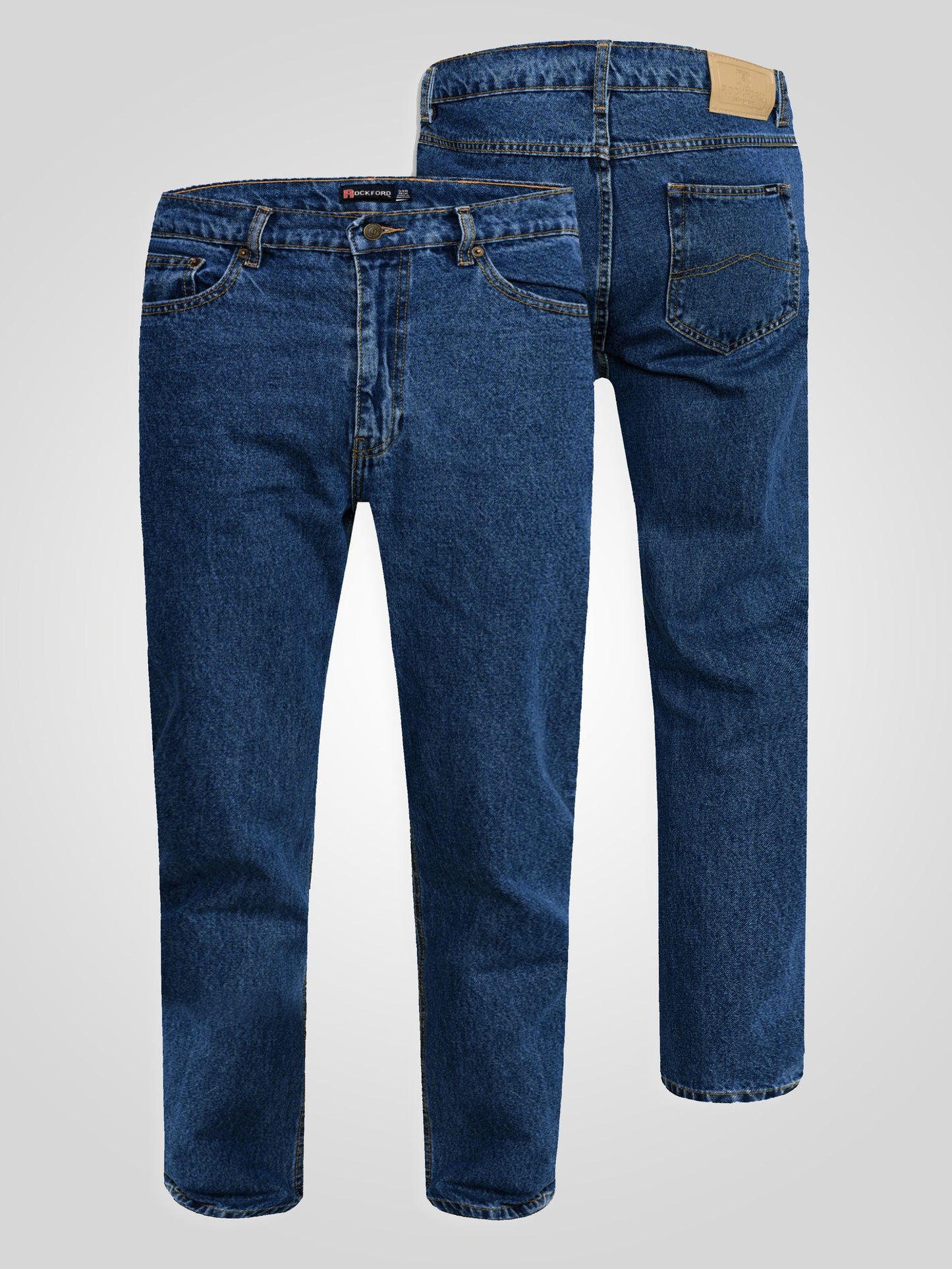 COMFORT -ROCKFORD Blue Stonewash Classic Comfort Fit Jeans