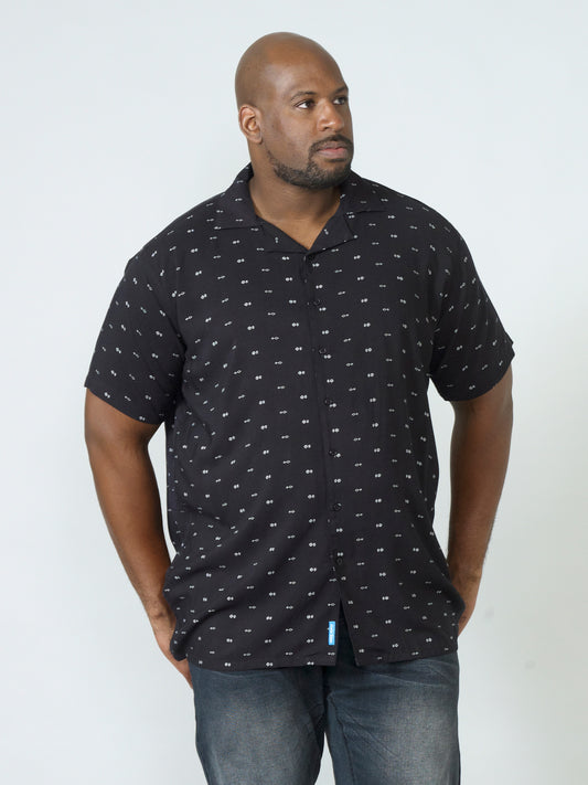 LUCIANO -D555 Black Bowling Shirt