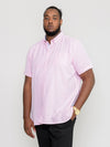 STRATFORD 1 -D555 Pink Short Sleeve Button Down Shirt