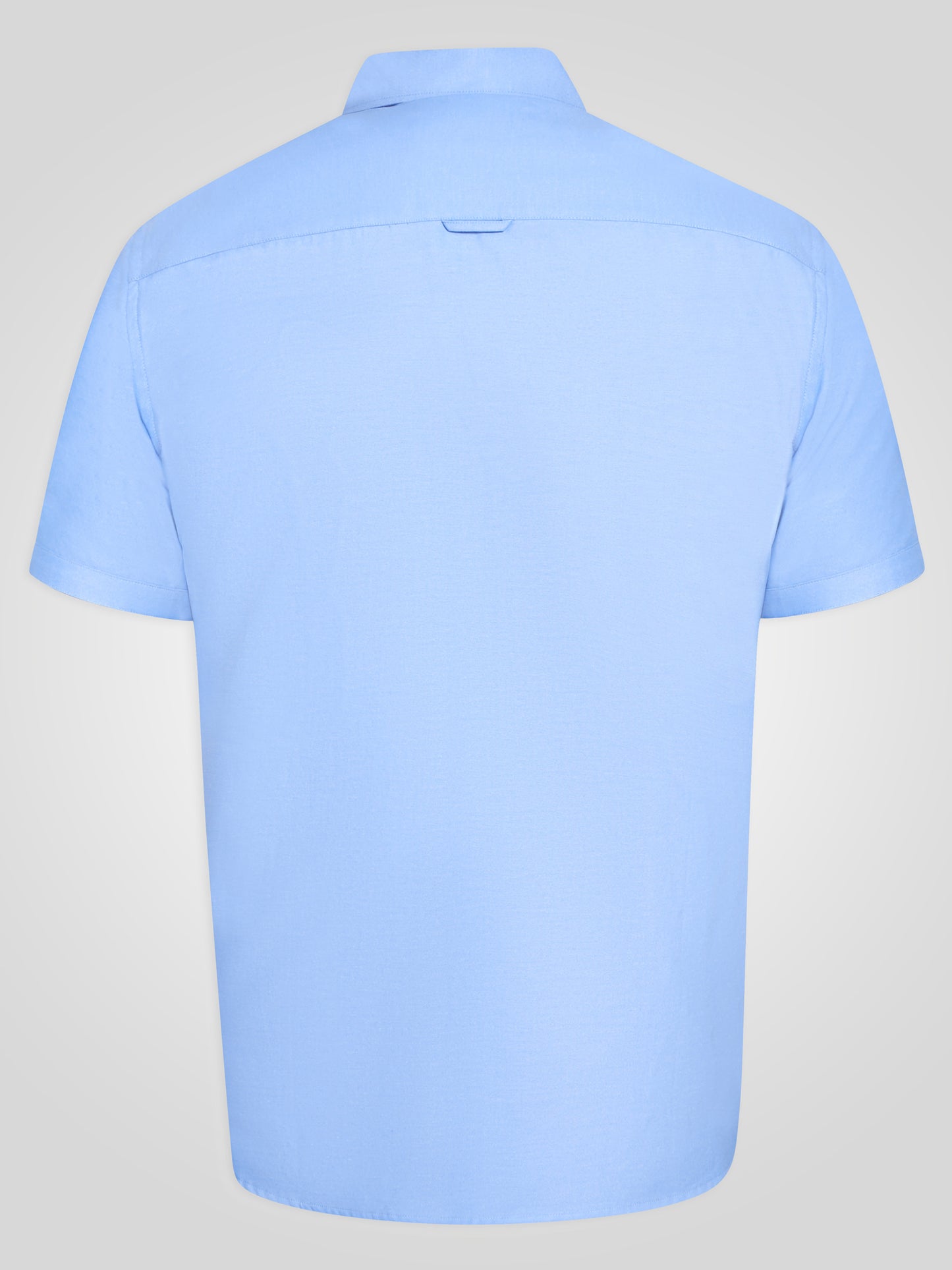 JAMES -D555 Sky Blue Classic Oxford Short Sleeve Button Down Shirt with Pocket