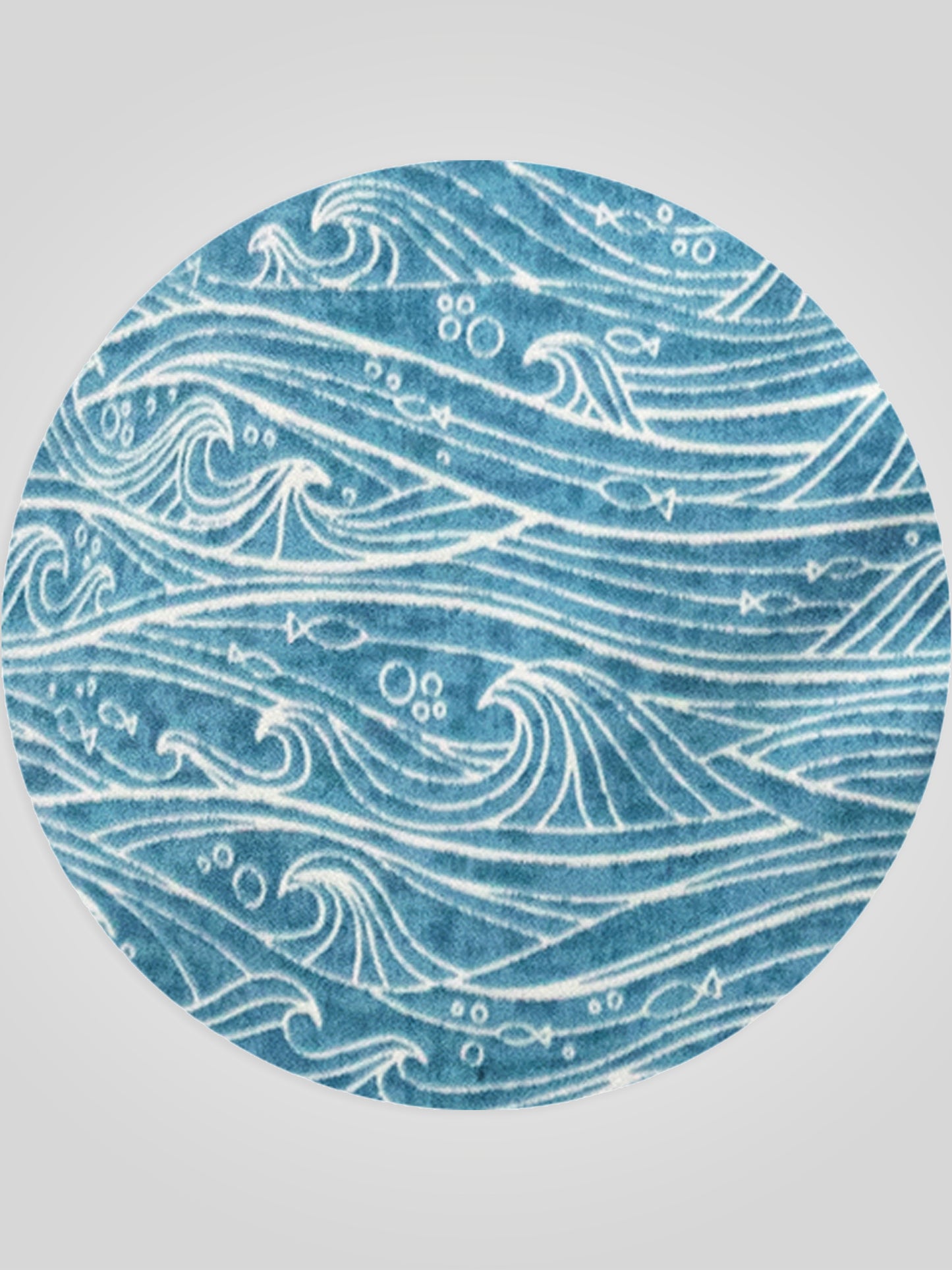 TORQUAY -D555 Blue Wave All Over Print Short Sleeve Button Down Collar Shirt