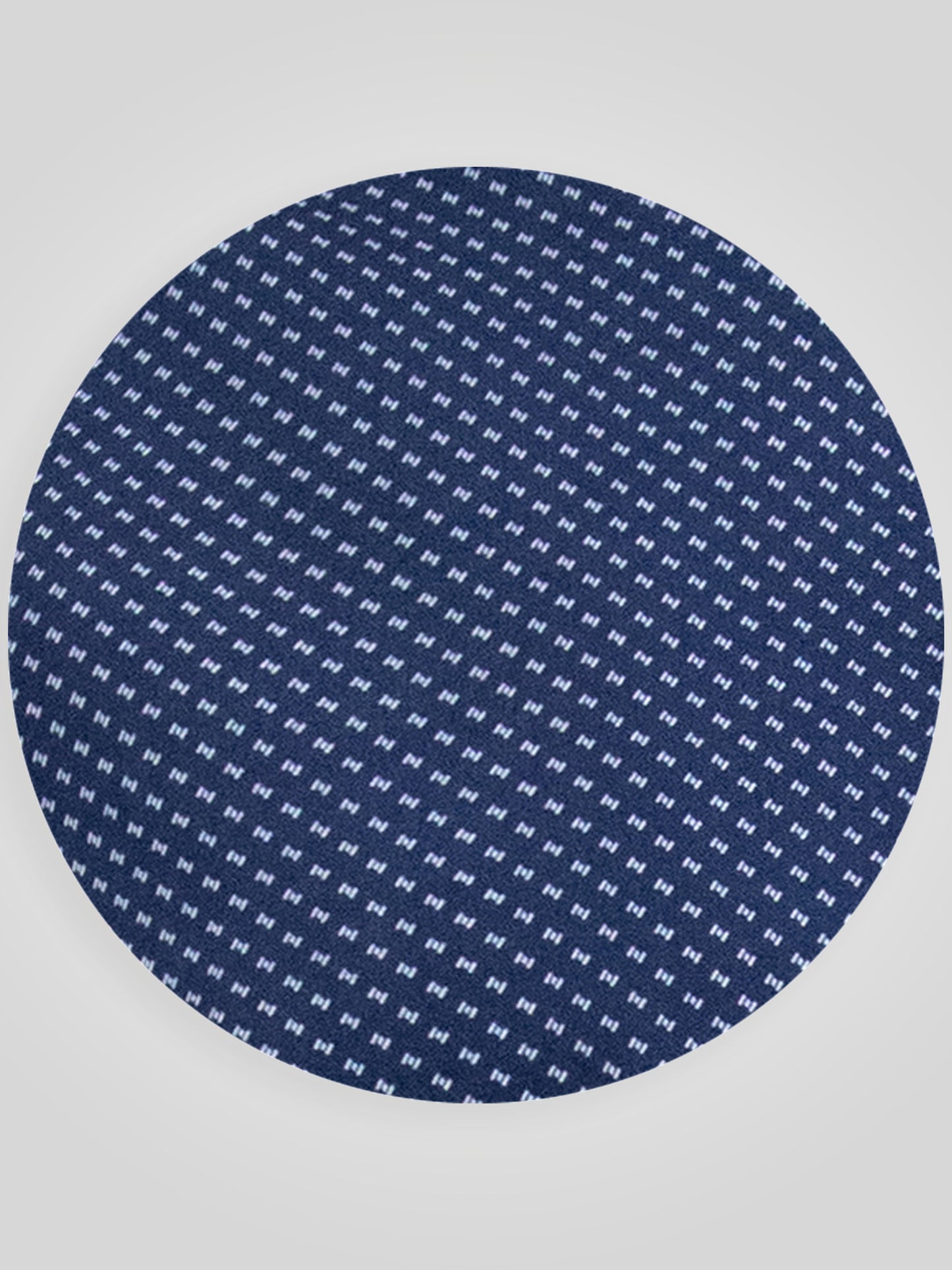 NORWICH -D555 Navy Blue Micro Print Short Sleeve Hidden Button Down Collar Shirt