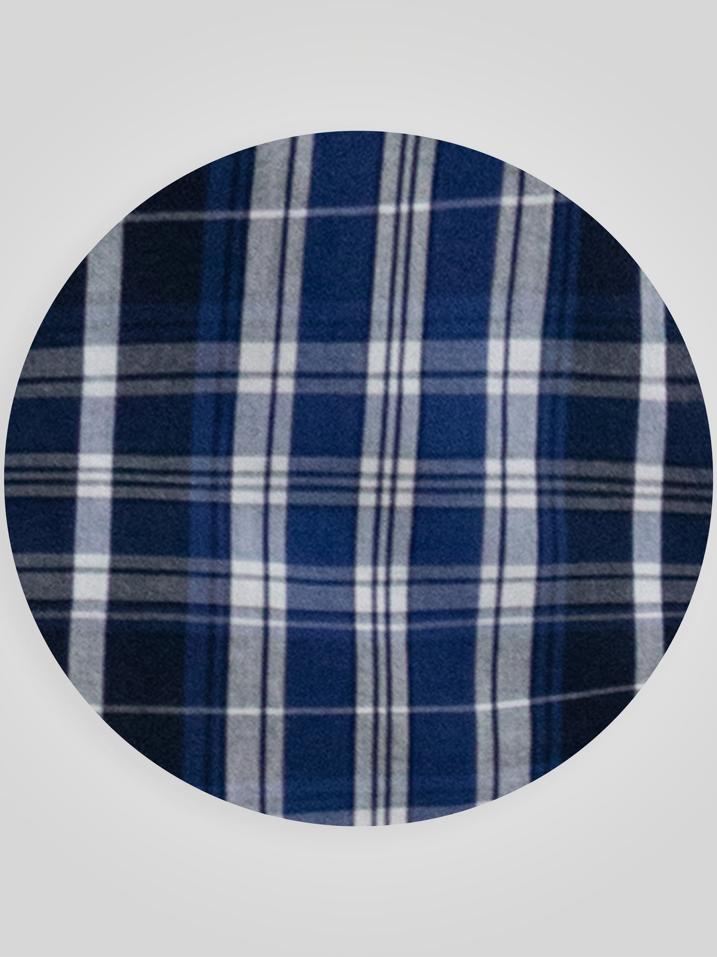 WALSALL -D555 Navy Blue Check Short Sleeve Button Down Collar Shirt with Pocket
