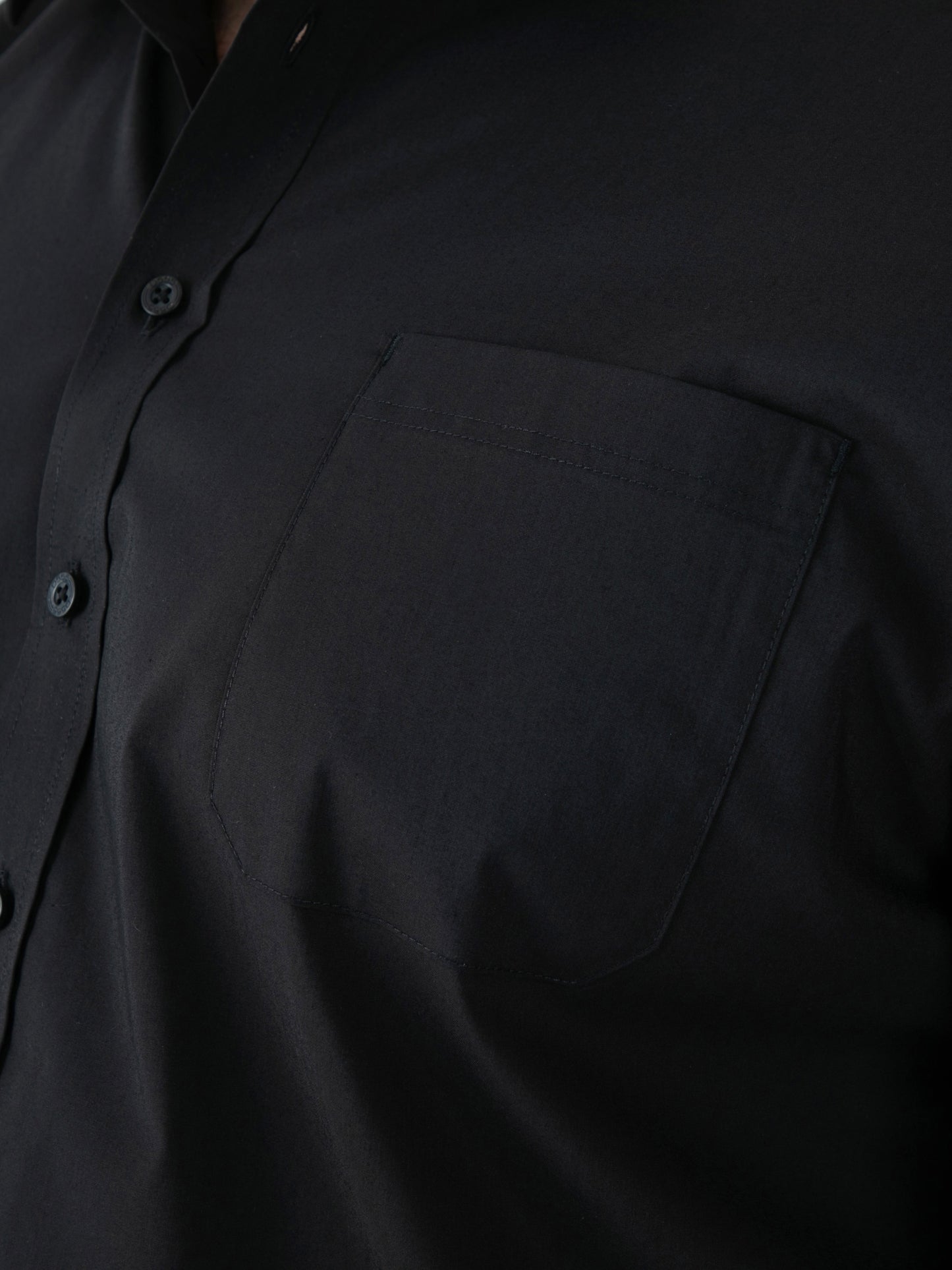 LUCAS -D555 Black Ultimate Stain Resist Non Iron Short Sleeve Stretch Shirt