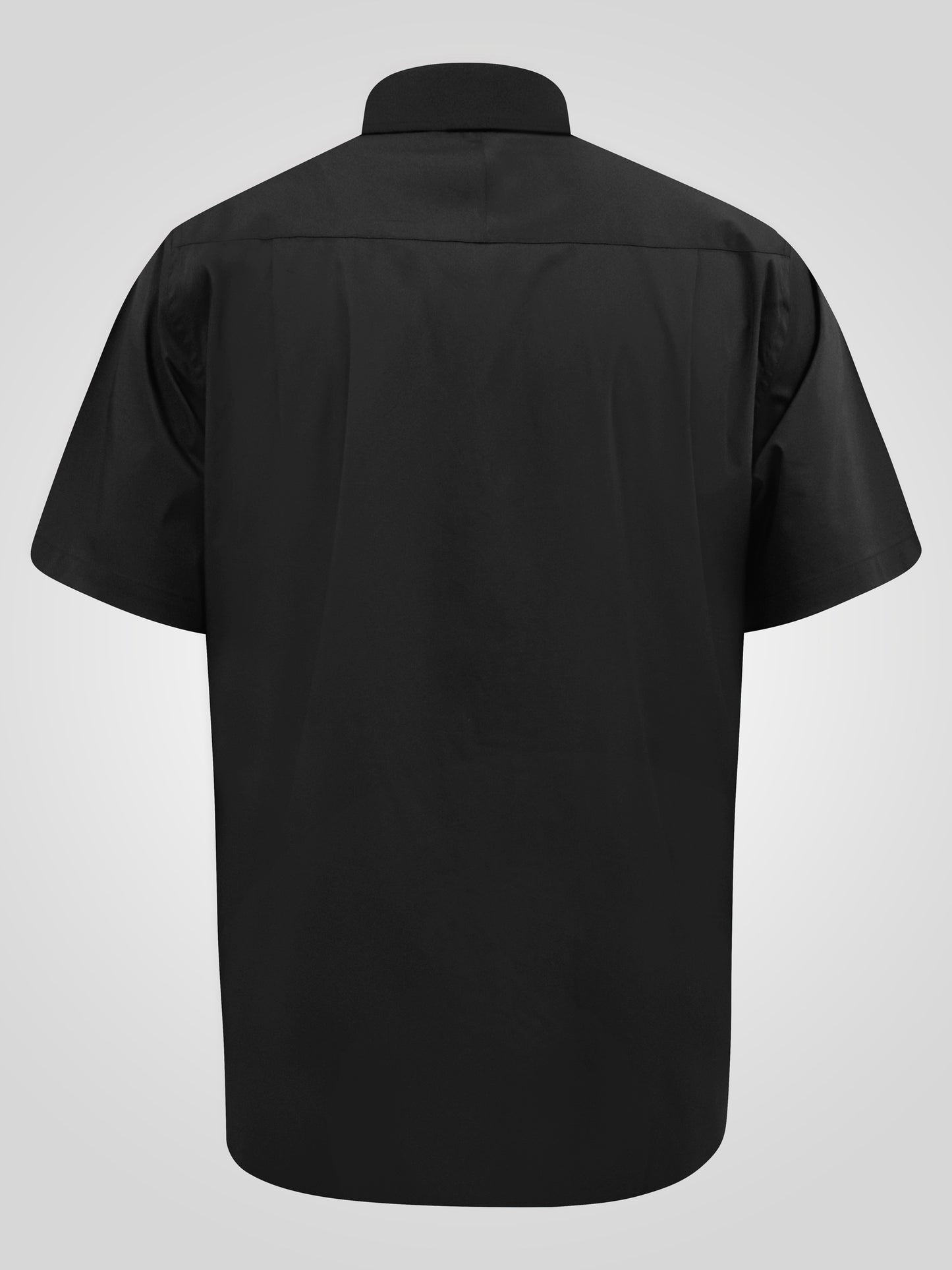 LUCAS -D555 Black Ultimate Stain Resist Non Iron Short Sleeve Stretch Shirt