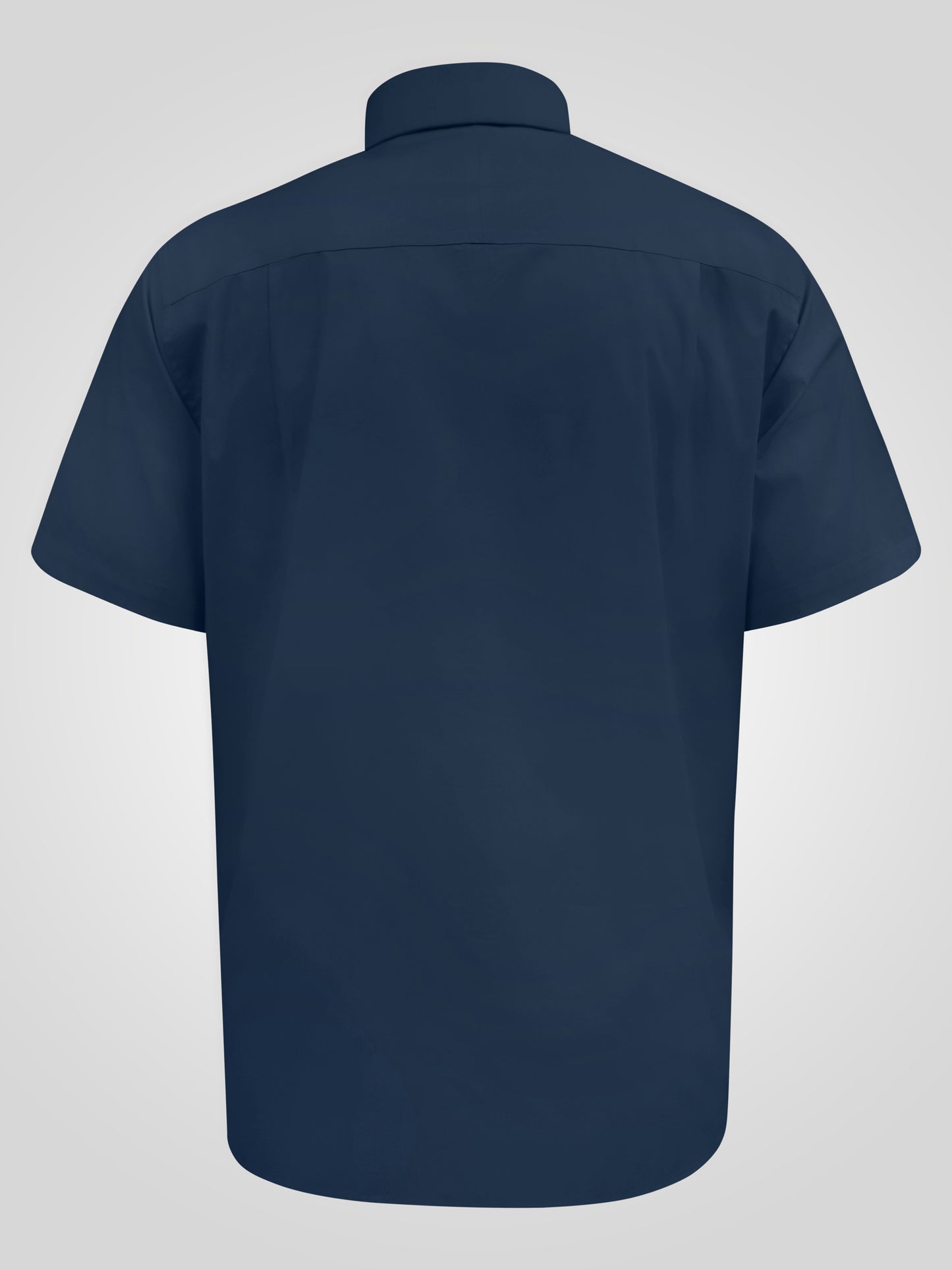 LUCAS -D555 Navy Blue Ultimate Stain Resist Non Iron Short Sleeve Stretch Shirt
