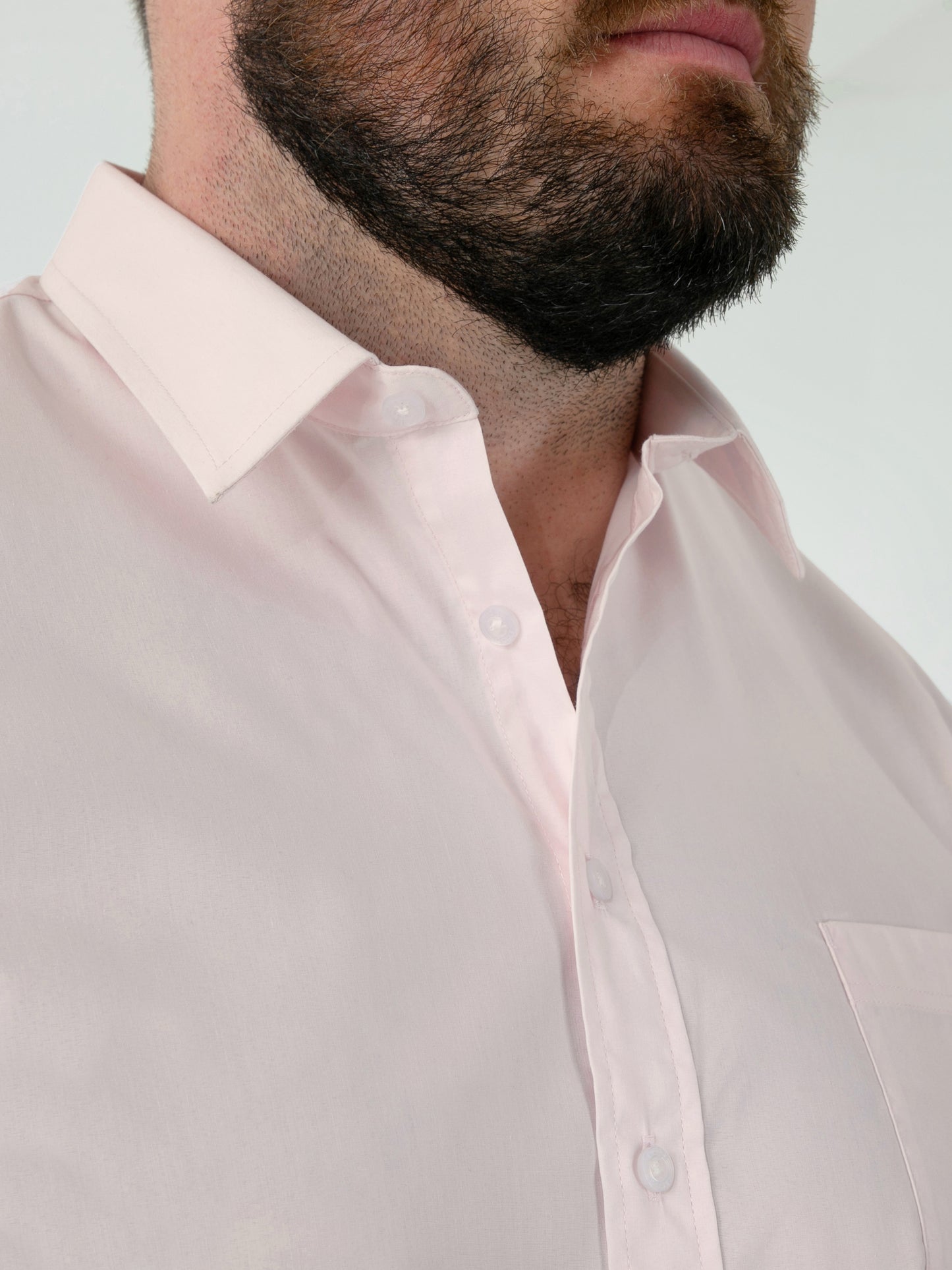 LUCAS -D555 Pink Ultimate Stain Resist Non Iron Short Sleeve Stretch Shirt