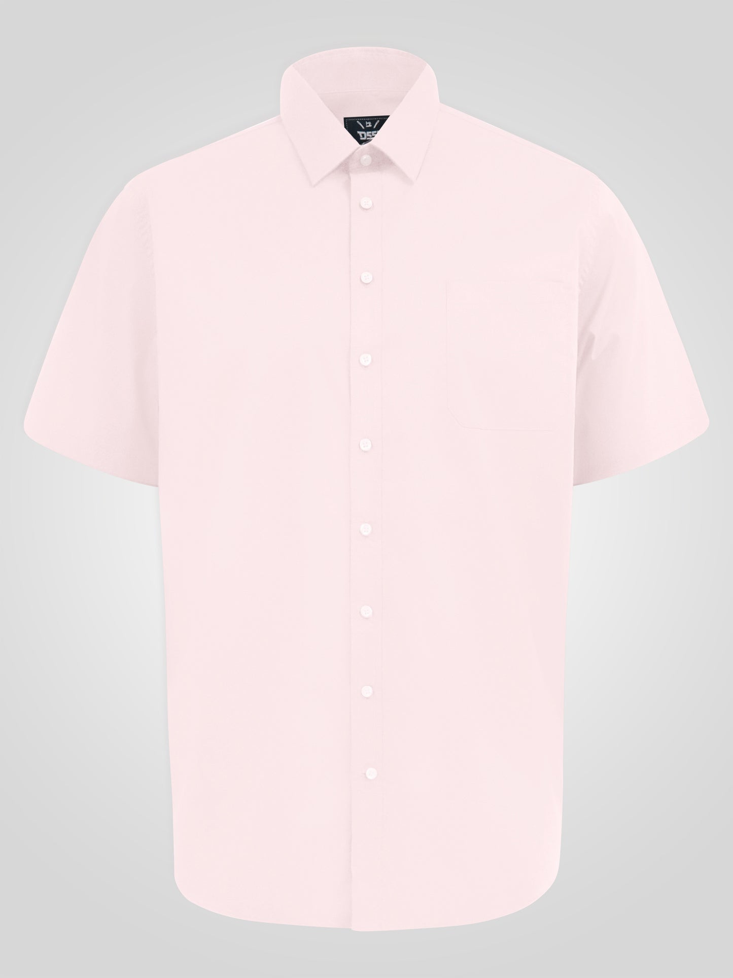 LUCAS -D555 Pink Ultimate Stain Resist Non Iron Short Sleeve Stretch Shirt