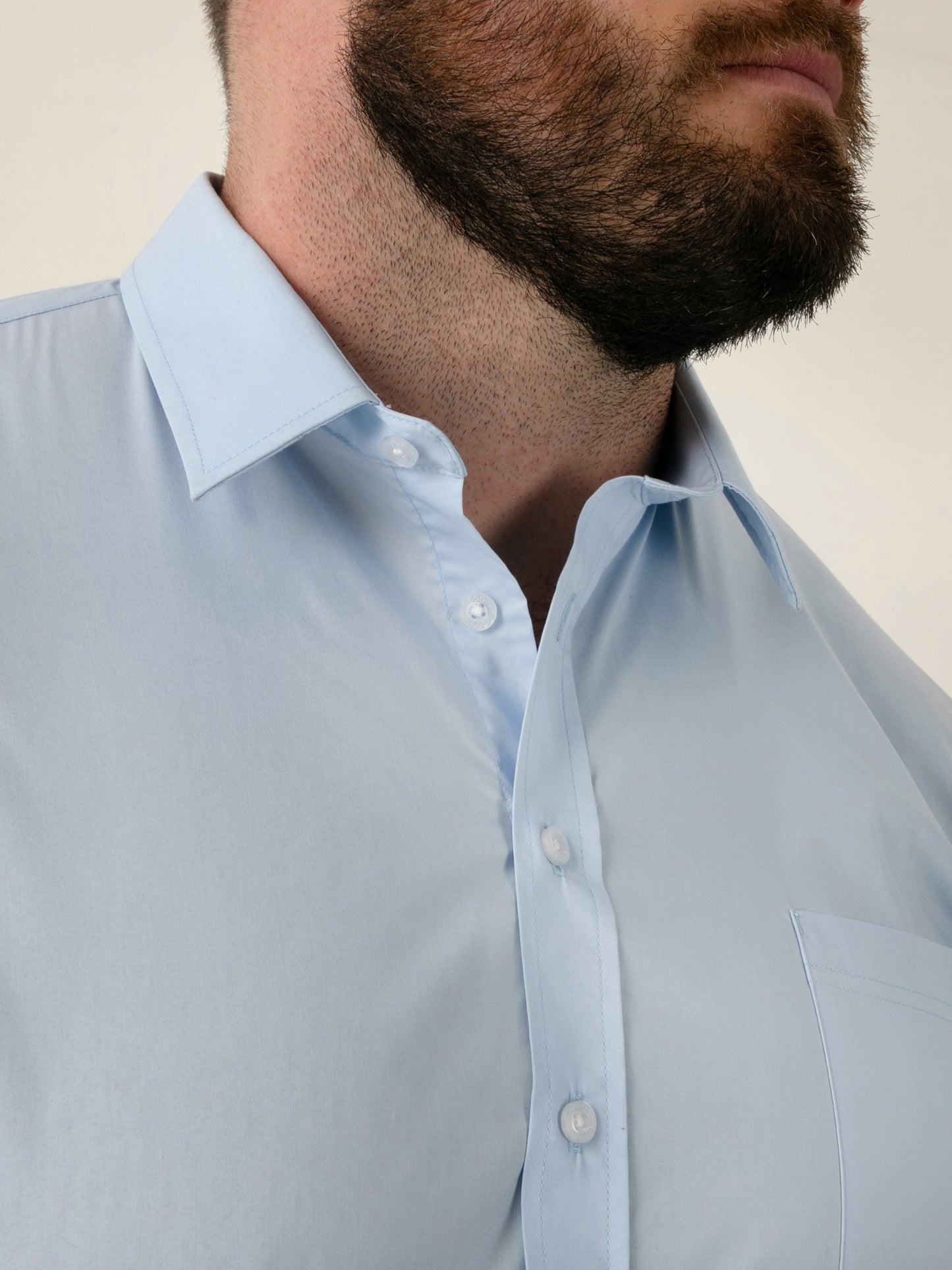 LUCAS -D555 Sky Blue Ultimate Stain Resist Non Iron Short Sleeve Stretch Shirt