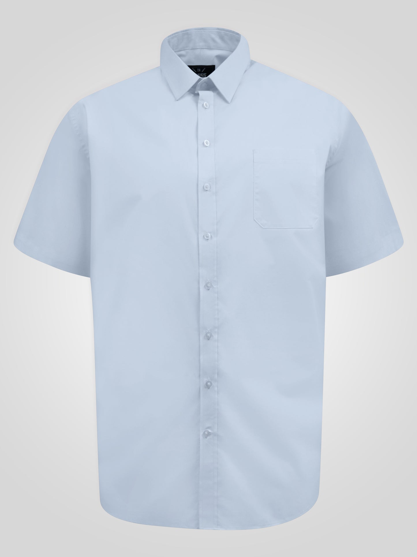 LUCAS -D555 Sky Blue Ultimate Stain Resist Non Iron Short Sleeve Stretch Shirt
