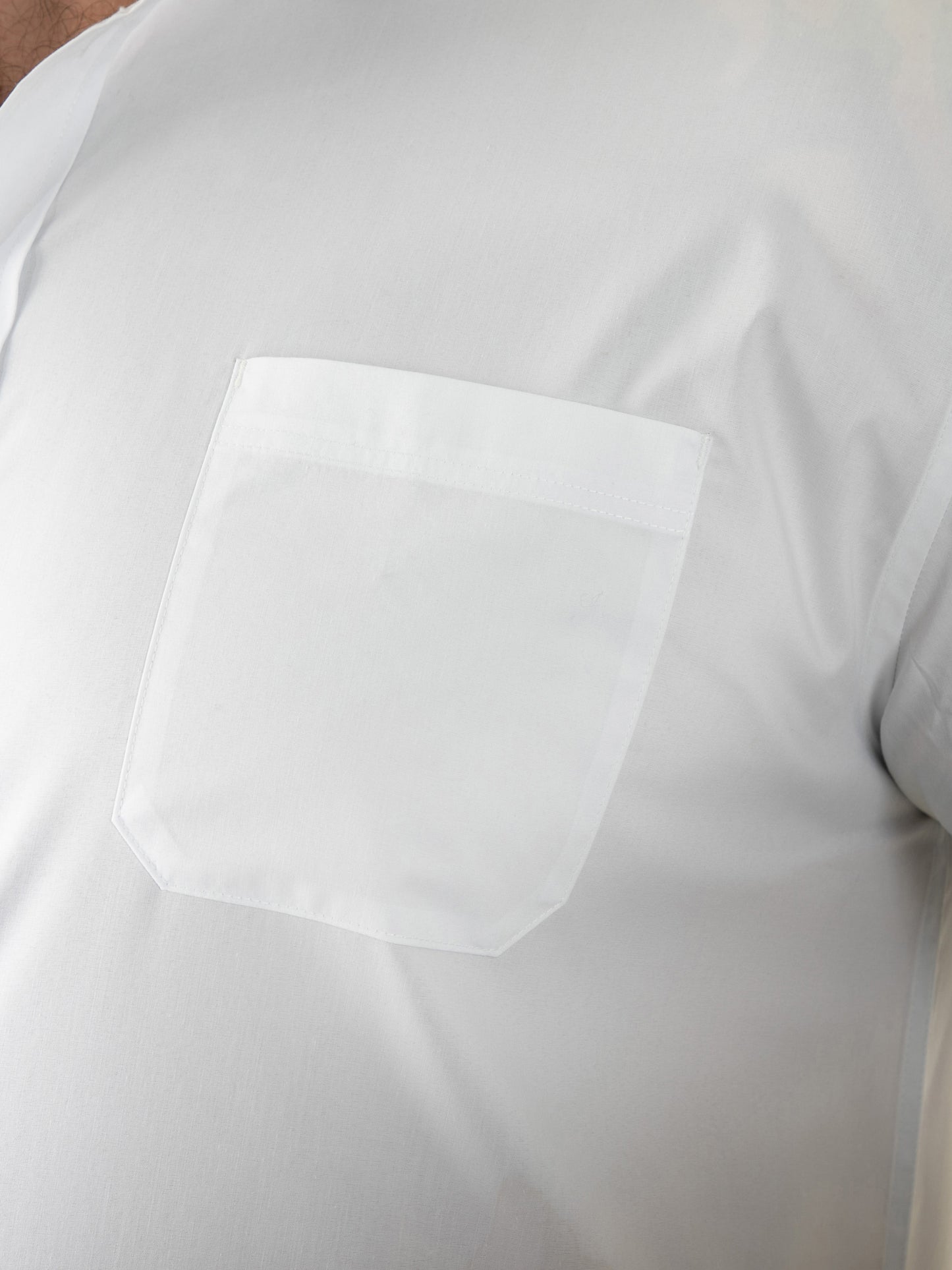 LUCAS -D555 White Ultimate Stain Resist Non Iron Short Sleeve Stretch Shirt