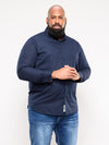 AUGUSTA -D555 Dark Navy Blue Long Sleeve All Over Printed Shirt
