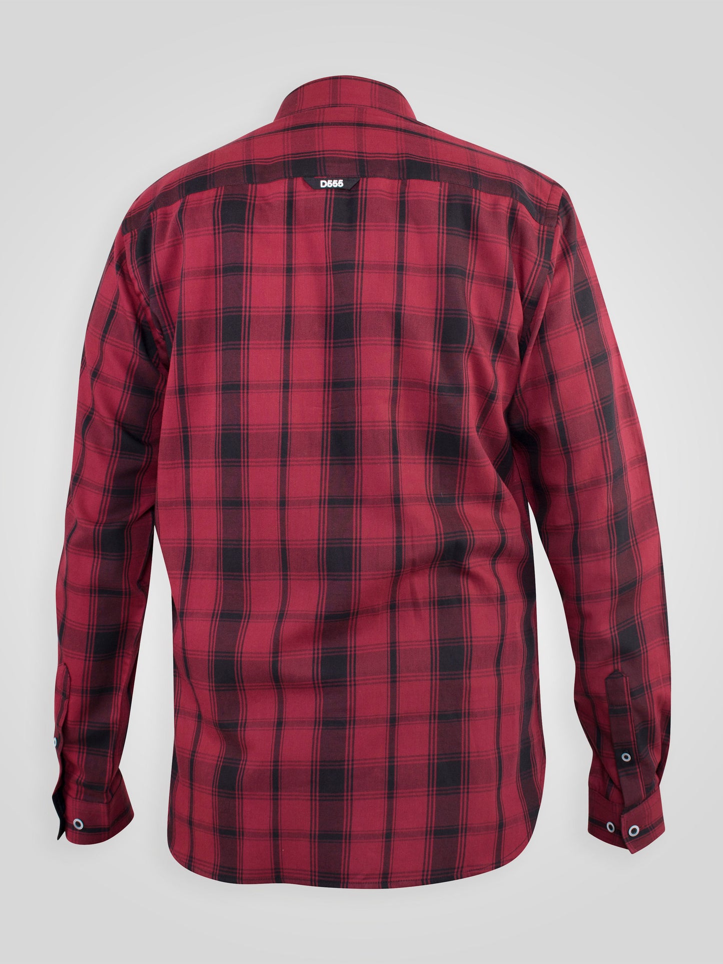 BENALLA -D555 Red Black Check Long Sleeve Check Shirt