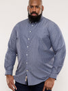 FRANKSTON -D555 Grey Stripe Long Sleeve Stripe Shirt