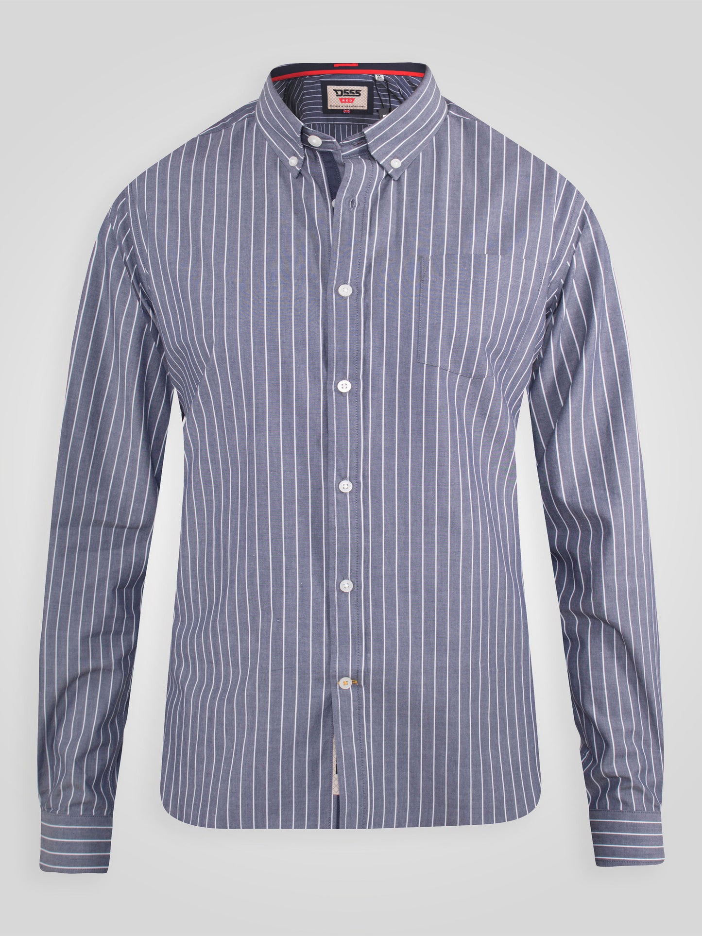 FRANKSTON -D555 Grey Stripe Long Sleeve Stripe Shirt