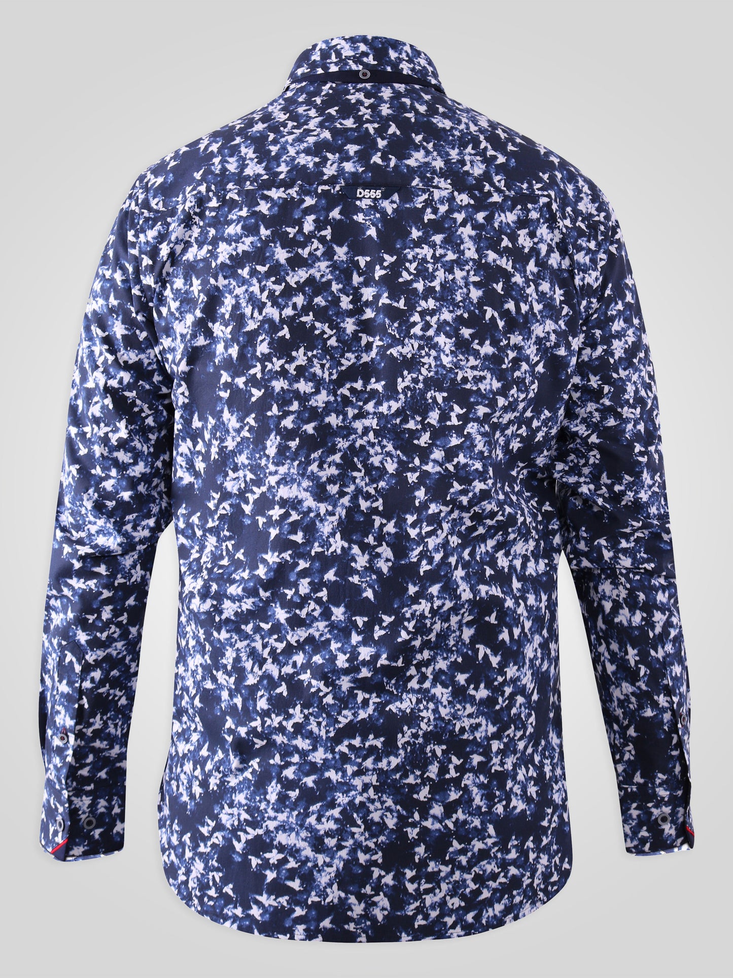HARROW -D555 Blue Long Sleeve Concealed Button Down Collar Shirt