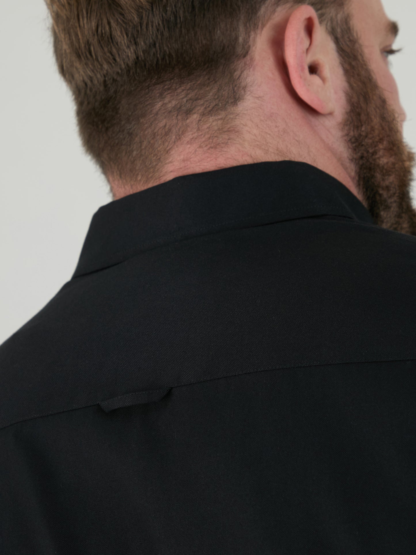 RICHARD -D555 Black Classic Oxford Long Sleeve Button Down Shirt with Pocket