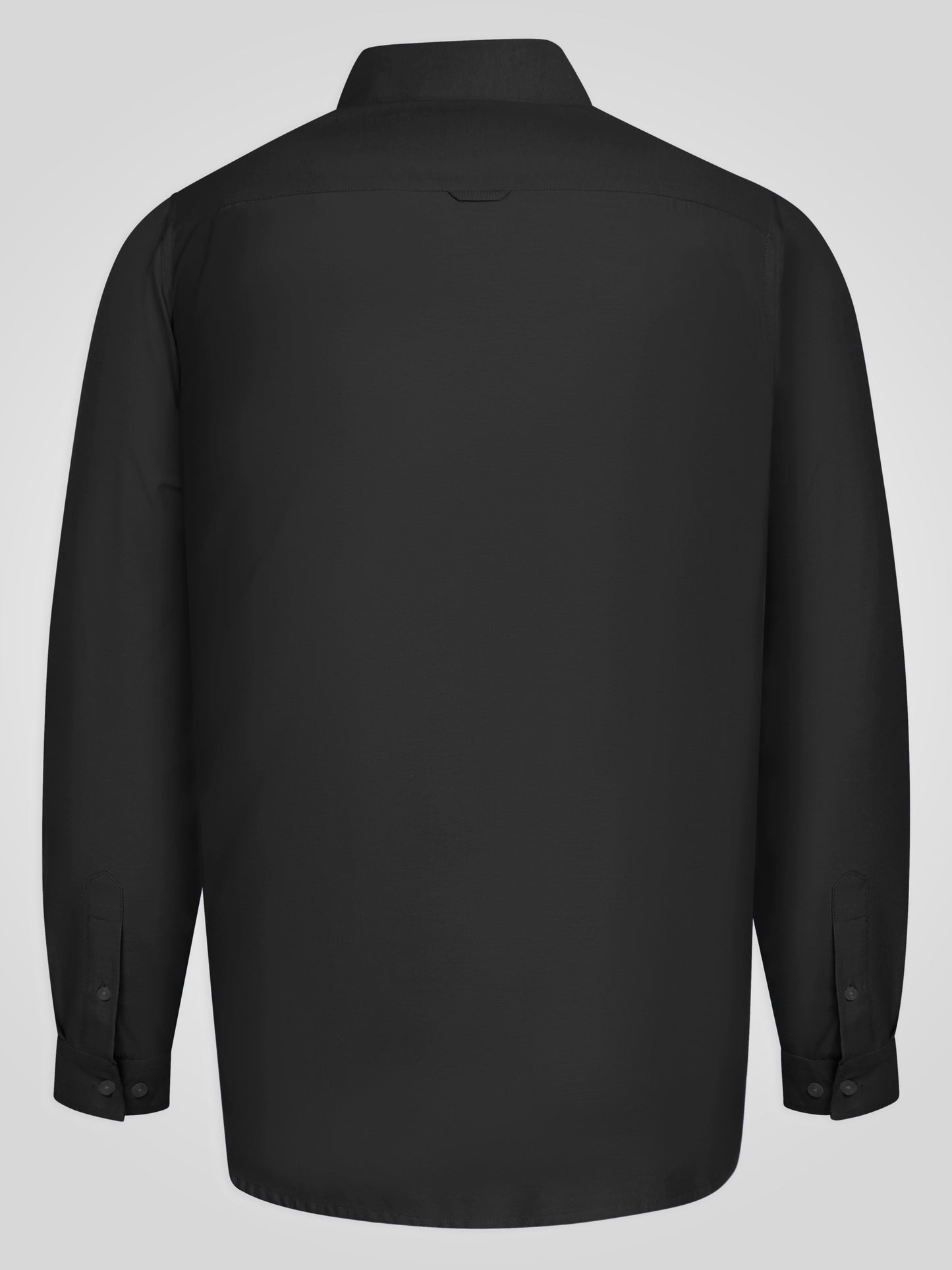 RICHARD -D555 Black Classic Oxford Long Sleeve Button Down Shirt with Pocket