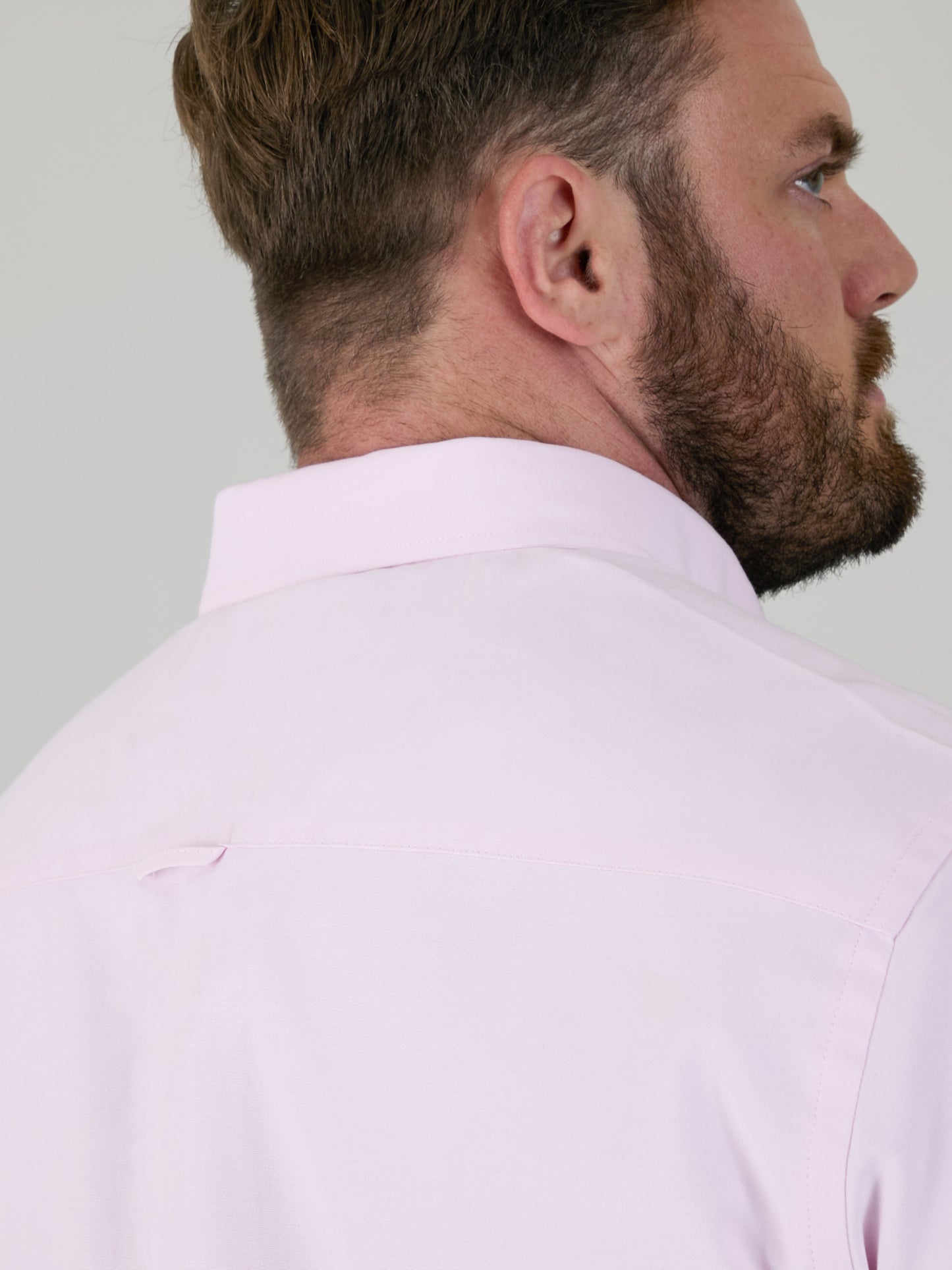 RICHARD -D555 Pink Classic Oxford Long Sleeve Button Down Shirt with Pocket