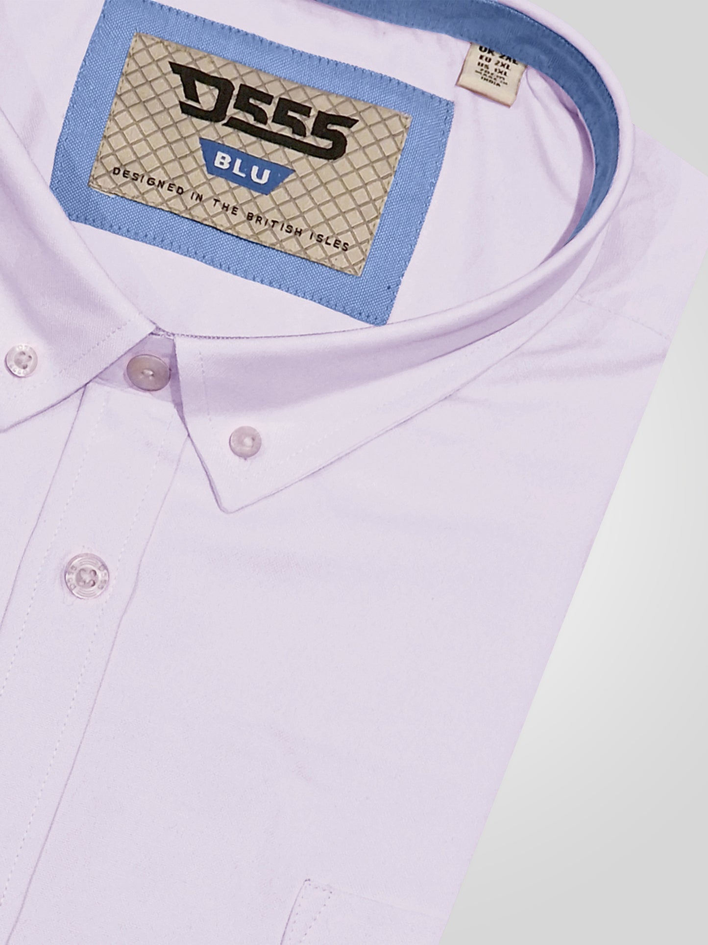 RICHARD -D555 Pink Classic Oxford Long Sleeve Button Down Shirt with Pocket