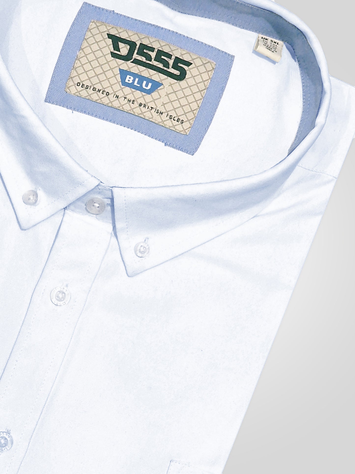 RICHARD -D555 White Classic Oxford Long Sleeve Button Down Shirt with Pocket