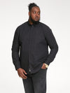 BERNARD -D555 Black Long Sleeve with Concealed Button Down Collar Shirt