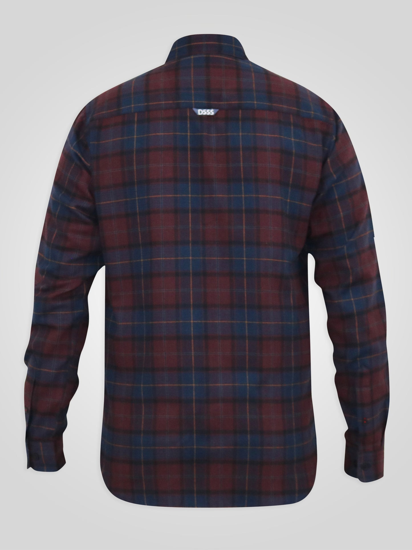 THORNWOOD -D555 Red Flannel Check Long Sleeve Button Down Collar Shirt