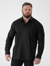 OLIVER -D555 Black Ultimate Stain Resist Non Iron Long Sleeve Stretch Shirt