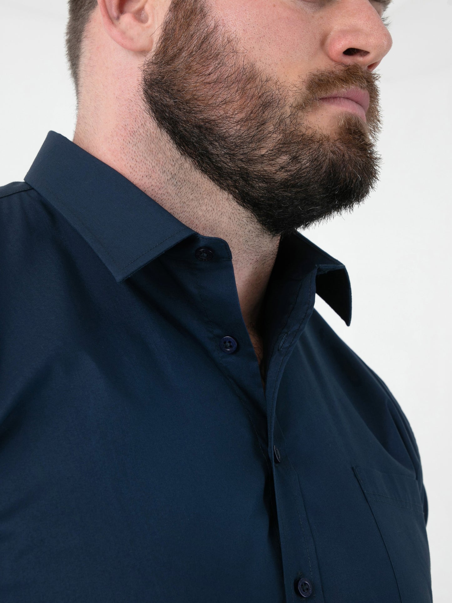 OLIVER -D555 Navy Blue Ultimate Stain Resist Non Iron Long Sleeve Stretch Shirt