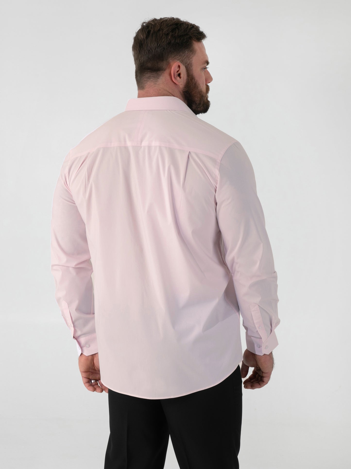 OLIVER -D555 Pink Ultimate Stain Resist Non Iron Long Sleeve Stretch Shirt