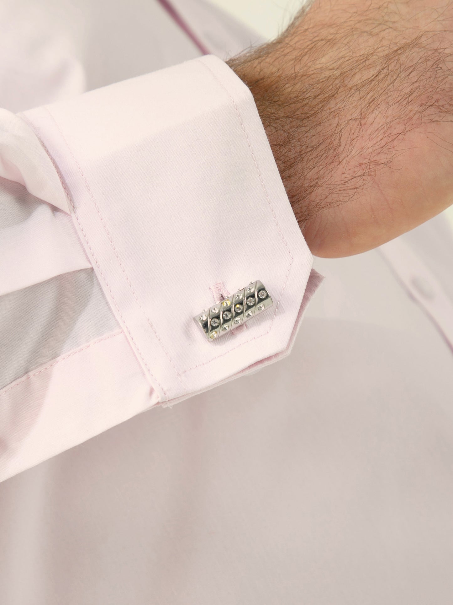 OLIVER -D555 Pink Ultimate Stain Resist Non Iron Long Sleeve Stretch Shirt
