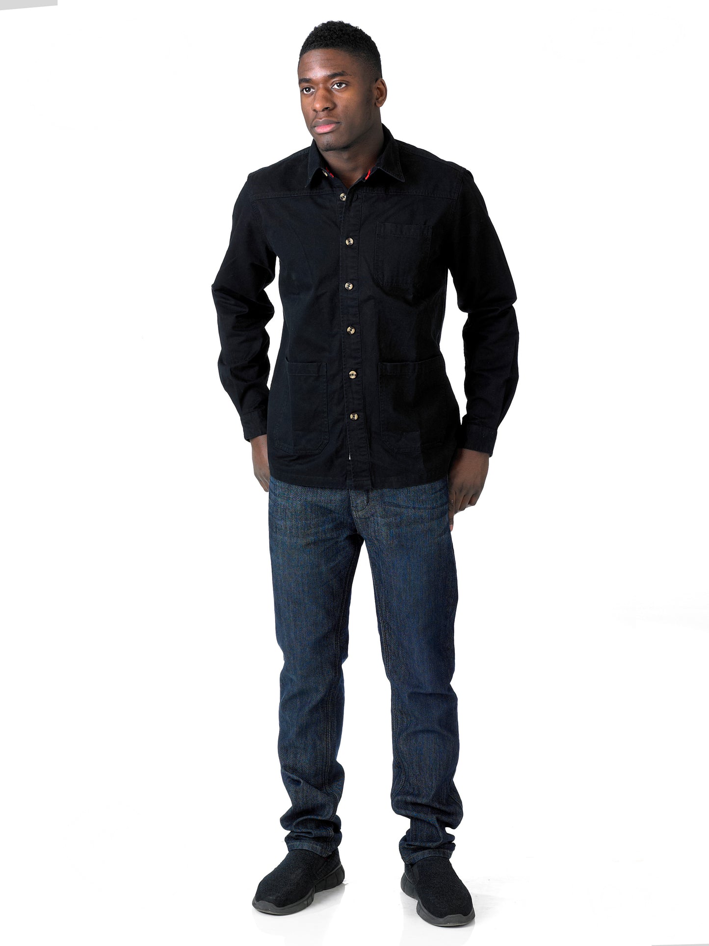RAMSEY -D555 Black Heavy Twill Overshirt