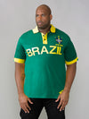 SILVA -D555 Green Brazil Football Polo Shirt
