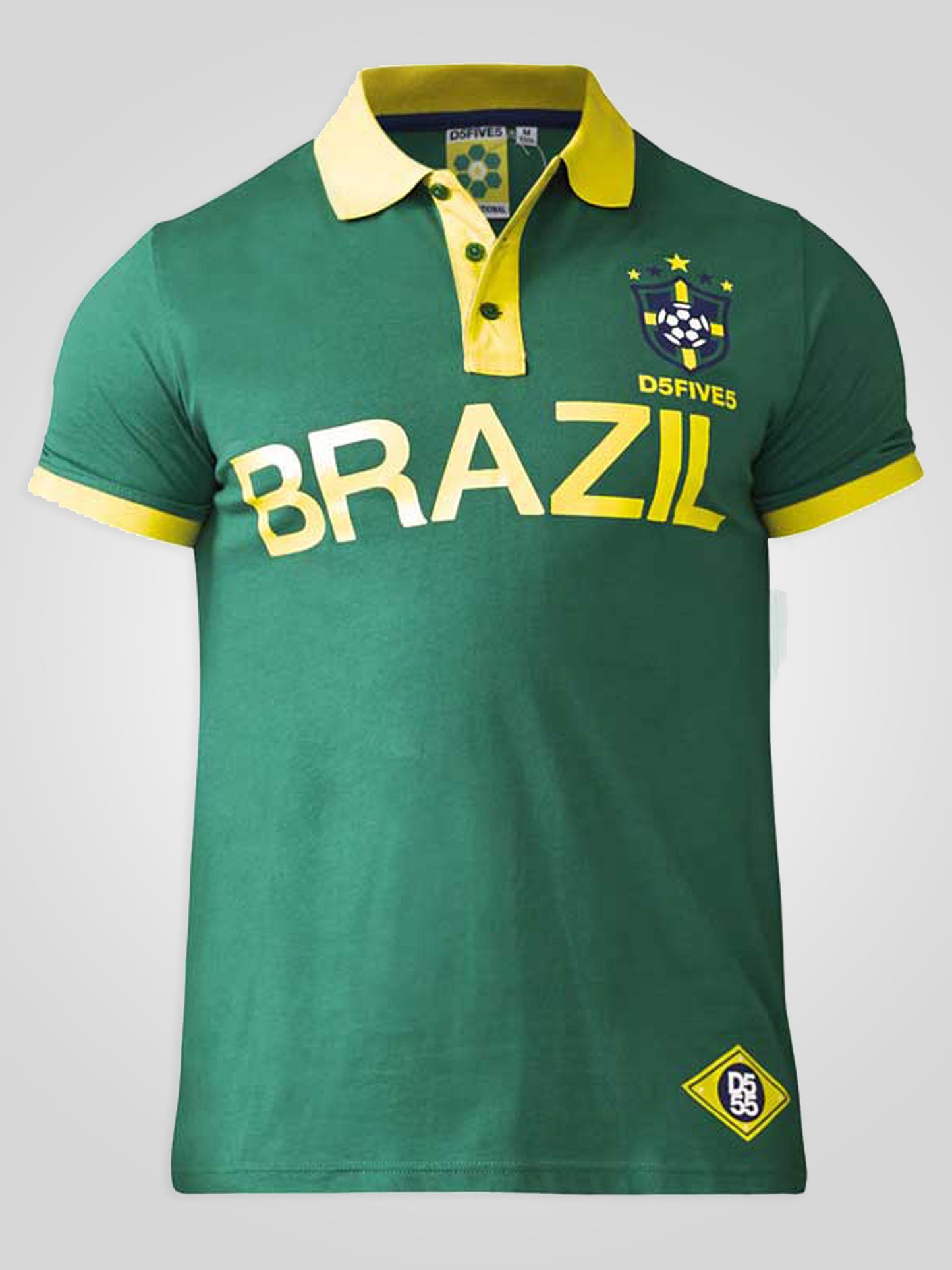 SILVA -D555 Green Brazil Football Polo Shirt