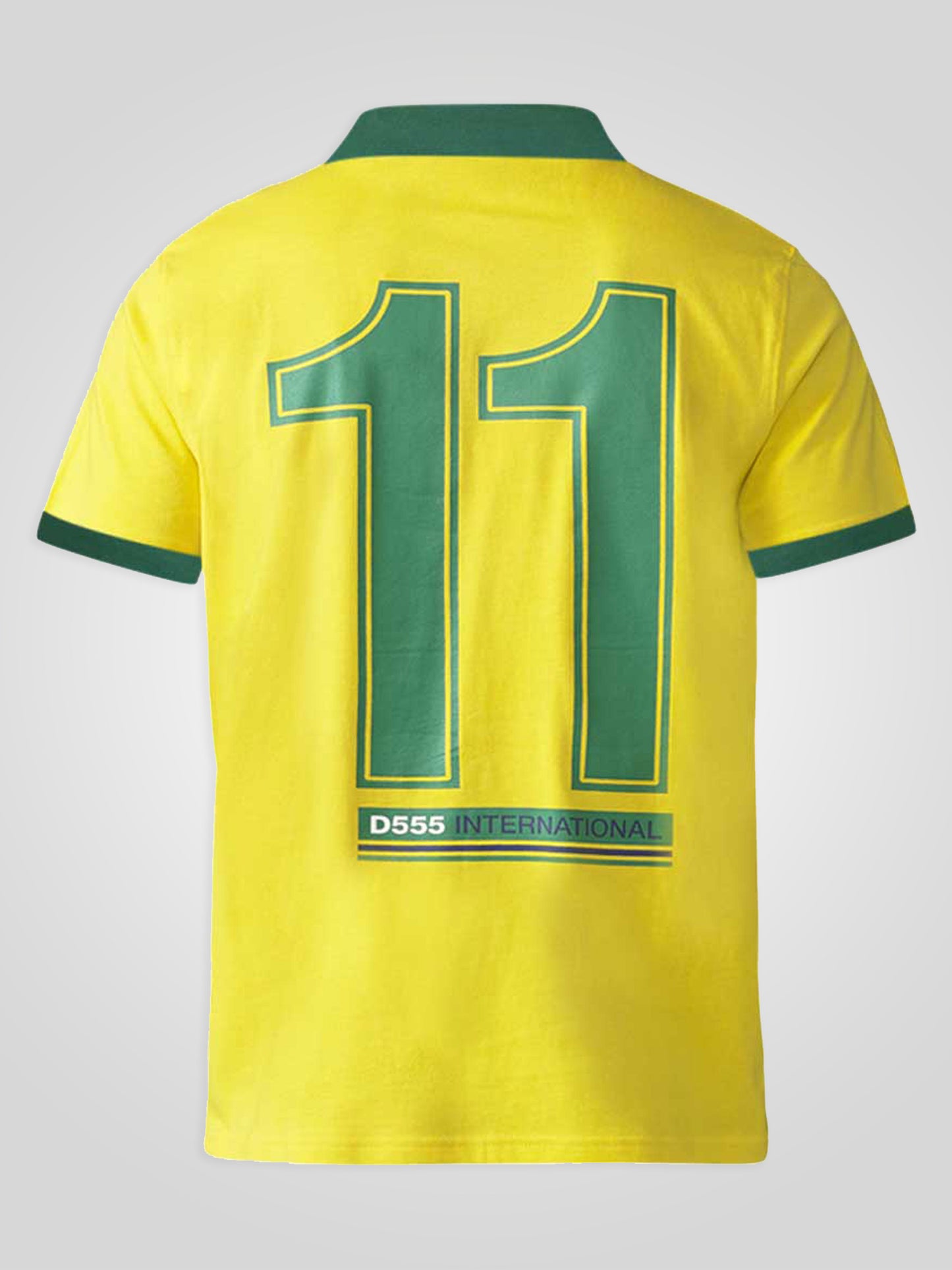 SILVA -D555 Yellow Brazil Football Polo Shirt