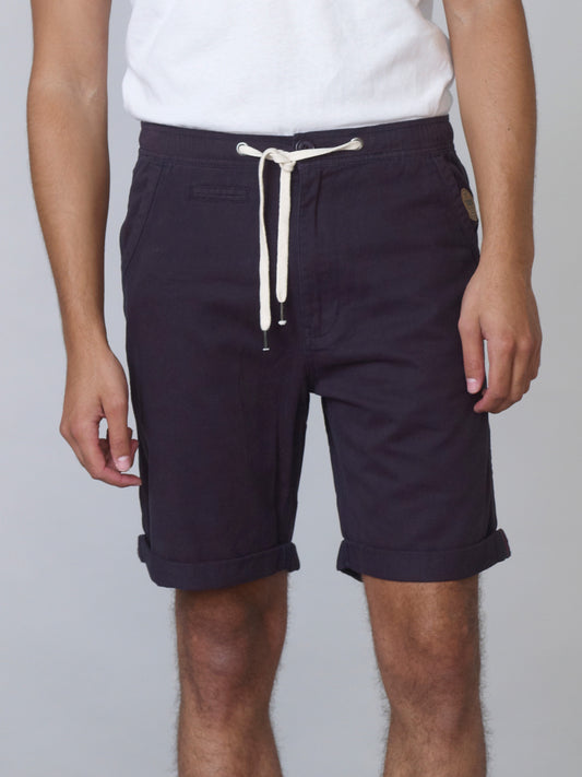 GARETH -D555 Navy Blue Shorts with Elasticated Waistband
