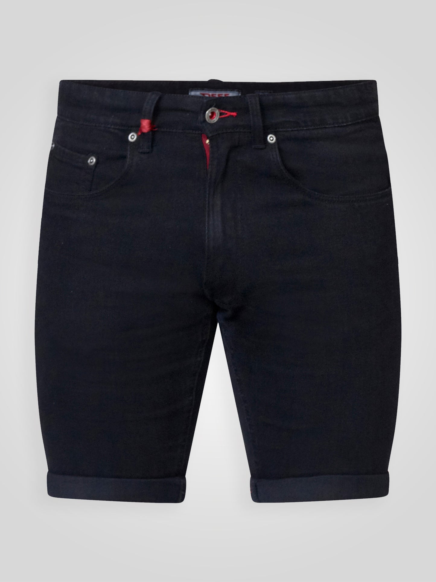 JUDE -D555 Black Stretch Denim Shorts