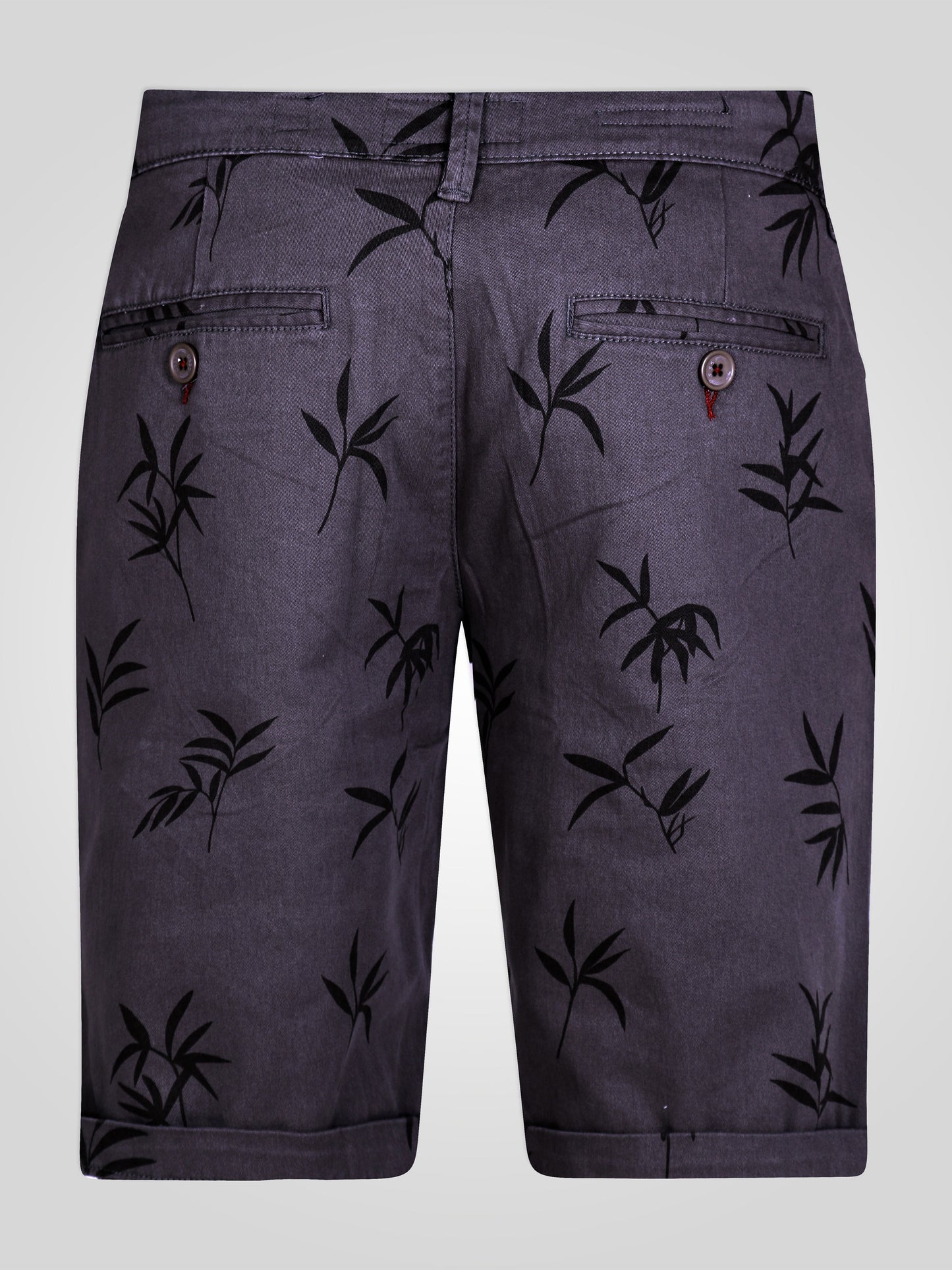 CHAPMAN 1 -D555 Navy Blue Printed Stretch Chino Shorts