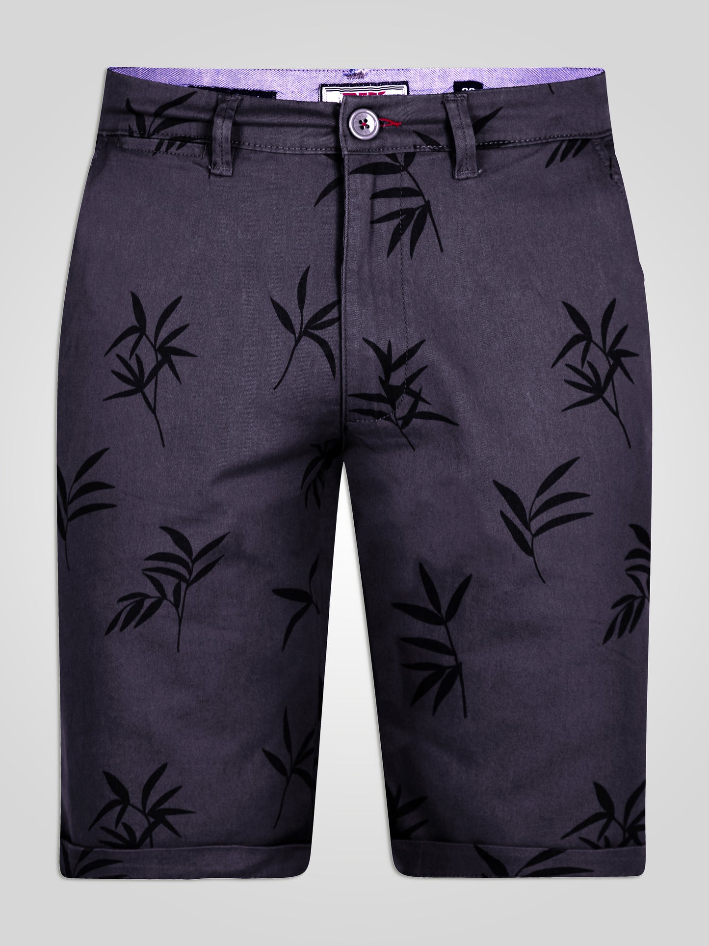 CHAPMAN 1 -D555 Navy Blue Printed Stretch Chino Shorts