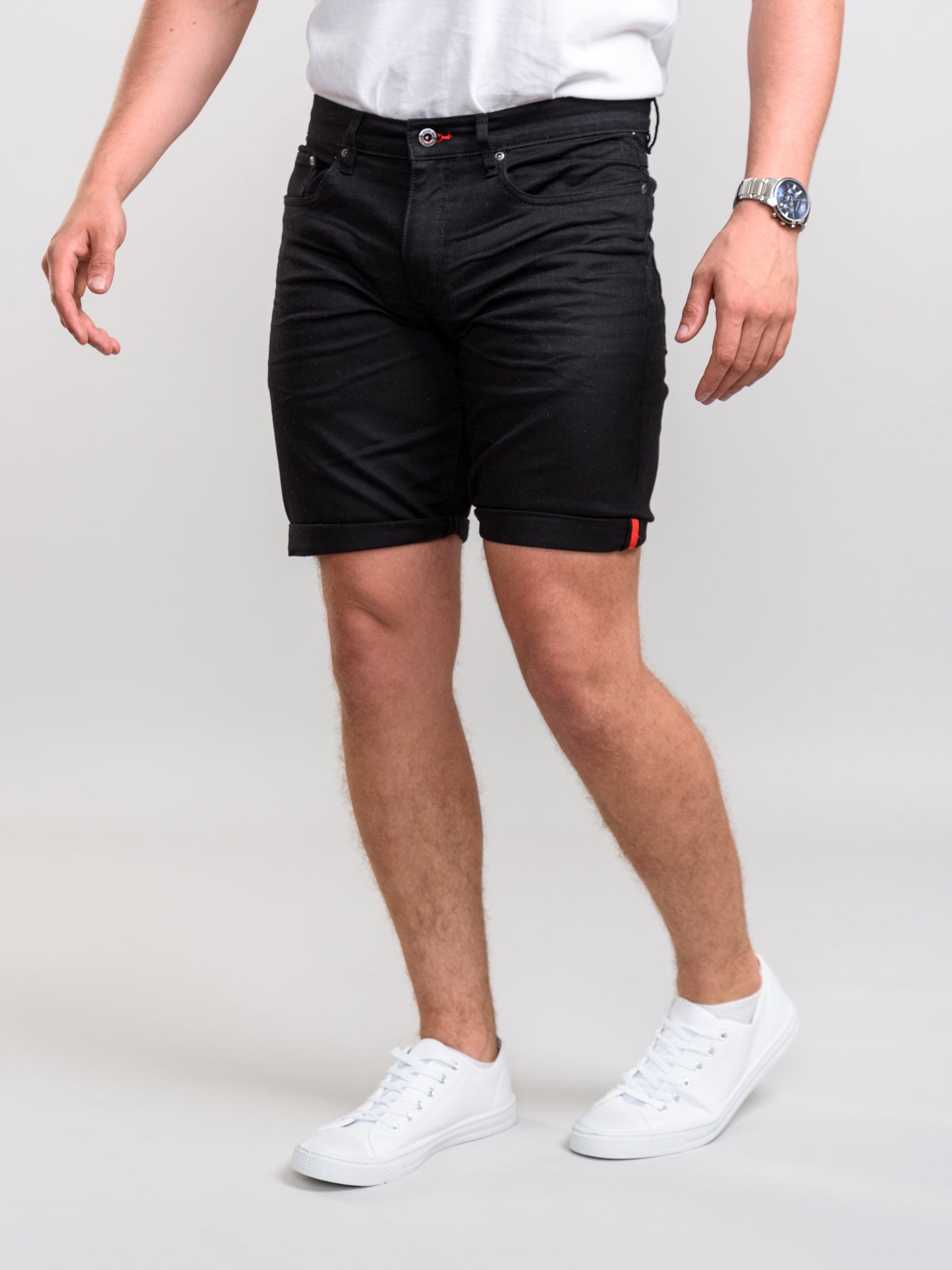 GILBERT 2 -D555 Black Stretch Canvas Short