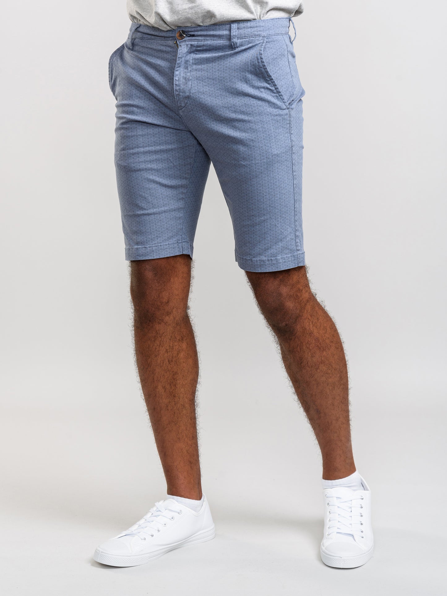 HARDY -D555 Blue All Over Print Stretch Shorts