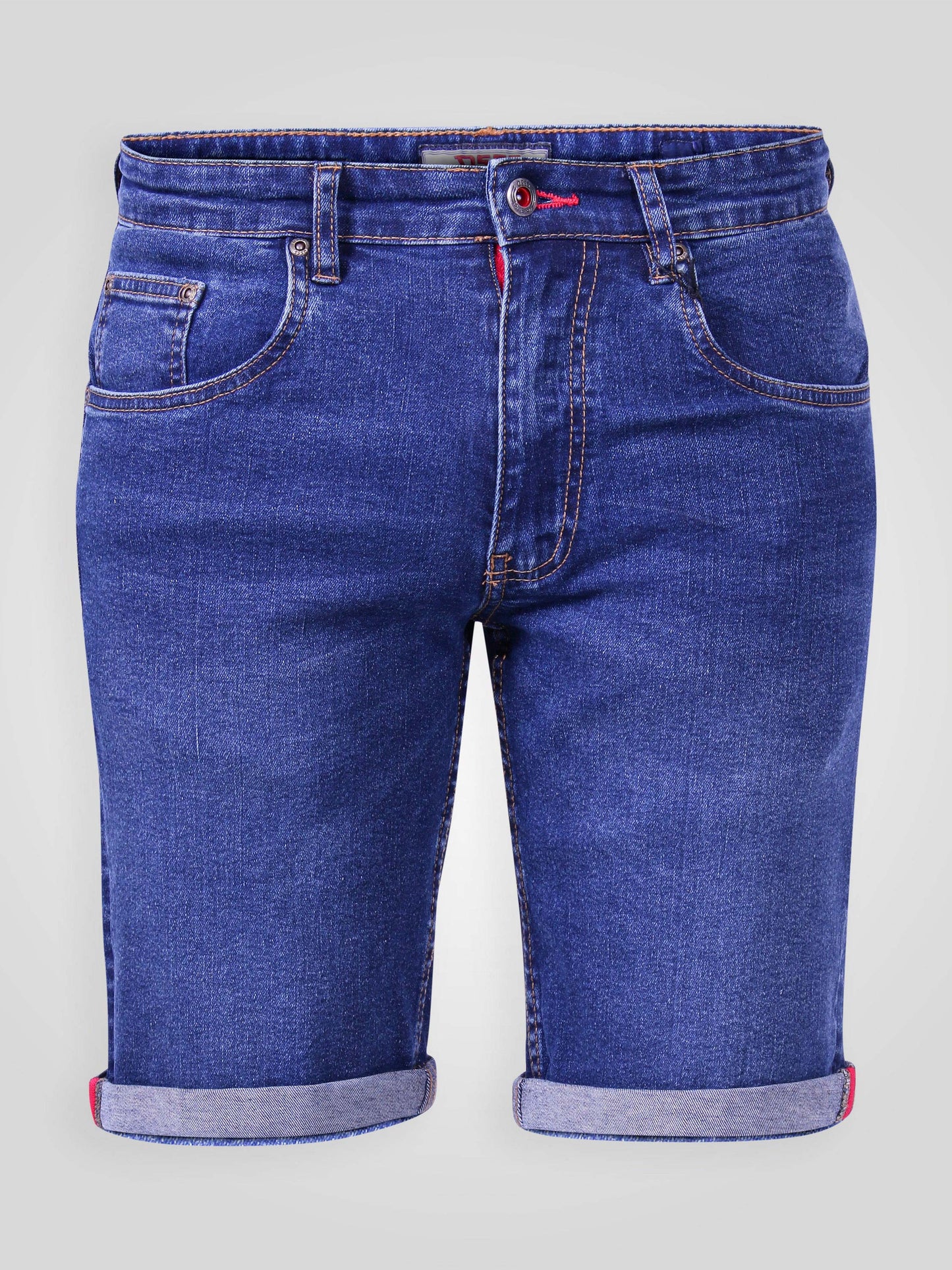 DAVIDSON -D555 Dark Blue Stretch Denim Shorts