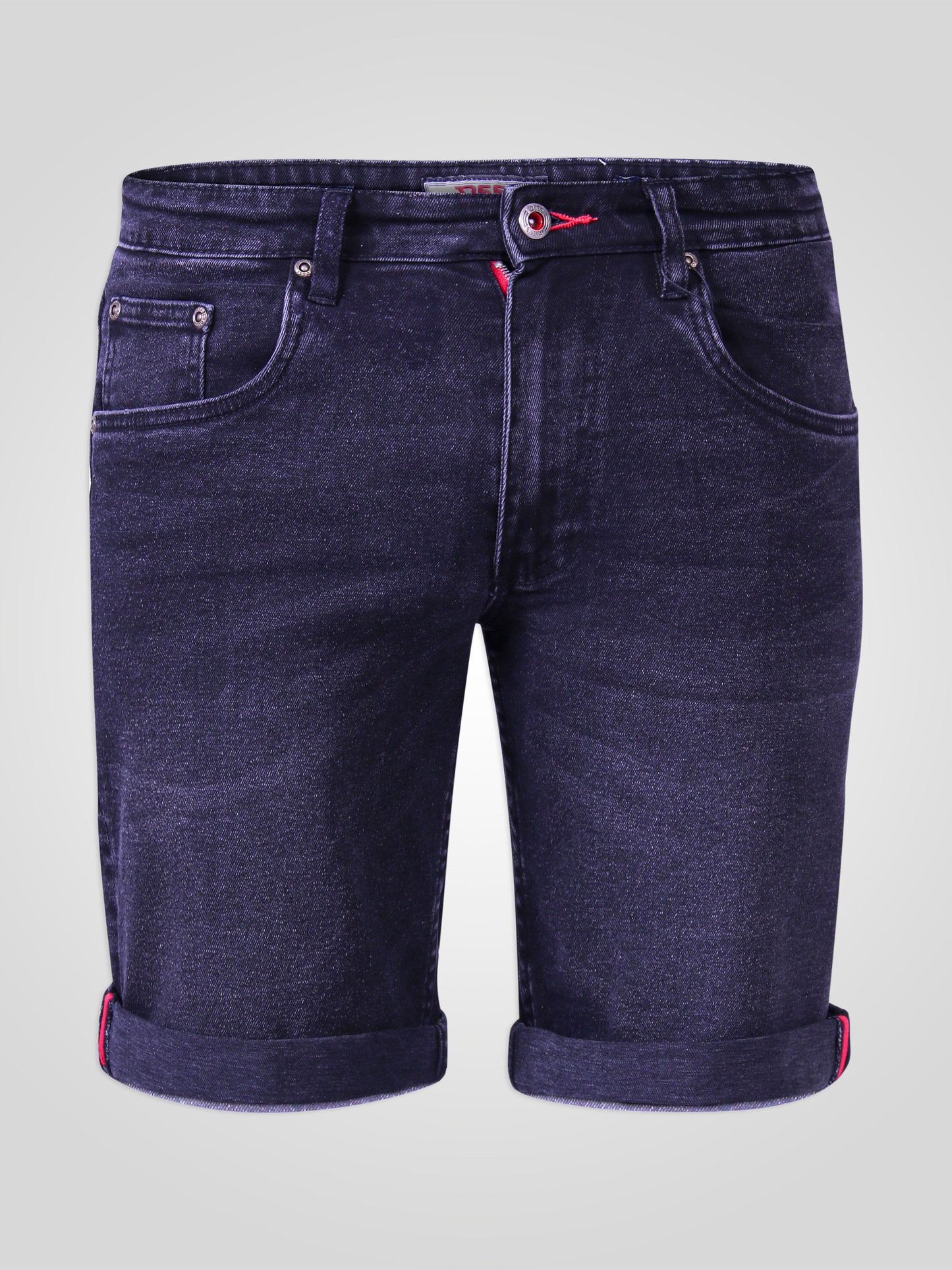 GENEVA -D555 Black Stretch Denim Shorts
