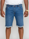 BROXBOURNE -D555 Blue Stonewash Stretch Denim Shorts