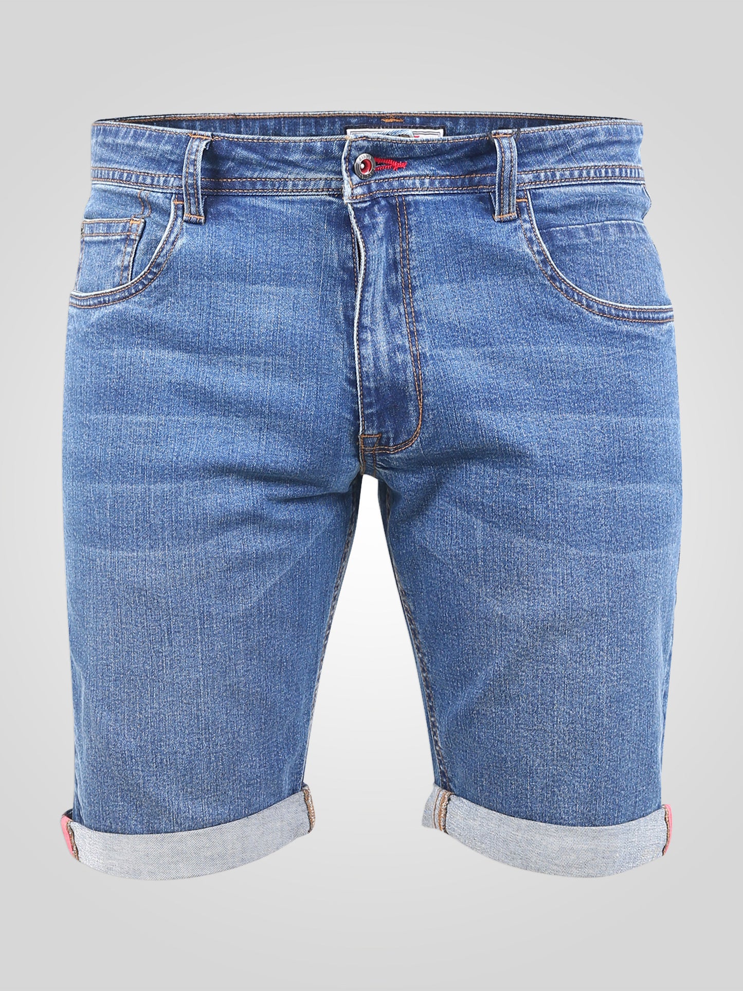BROXBOURNE -D555 Blue Stonewash Stretch Denim Shorts