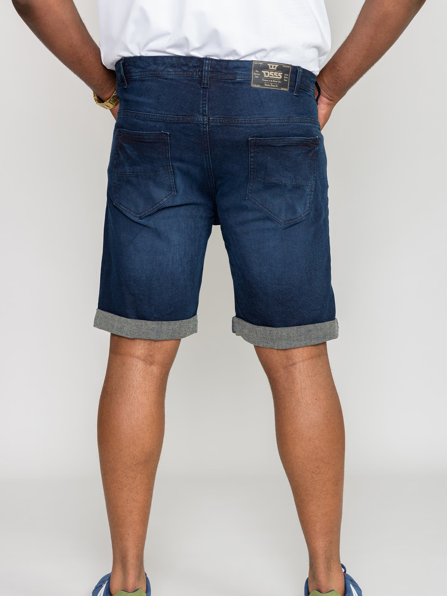 BRENTWOOD -D555 Dark Blue Stretch Denim Shorts