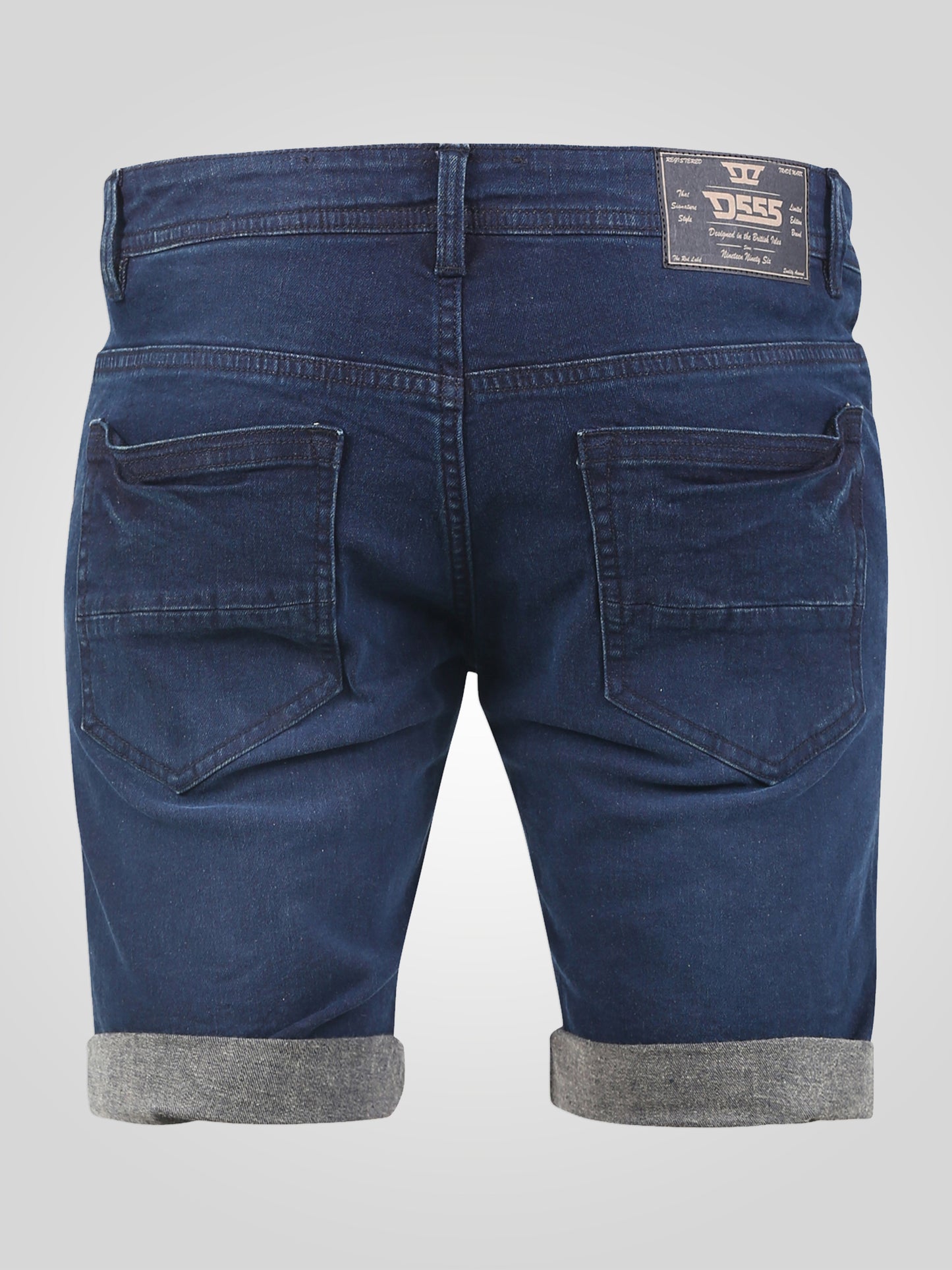 BRENTWOOD -D555 Dark Blue Stretch Denim Shorts