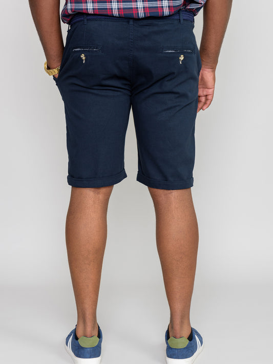 BASILDON 2 -D555 Navy Blue Stretch Chino Shorts