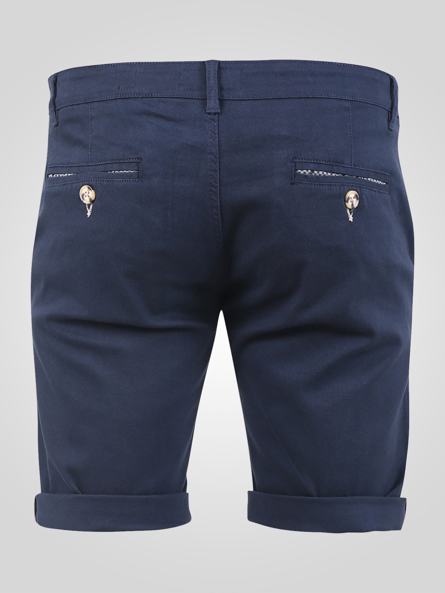 BASILDON 2 -D555 Navy Blue Stretch Chino Shorts