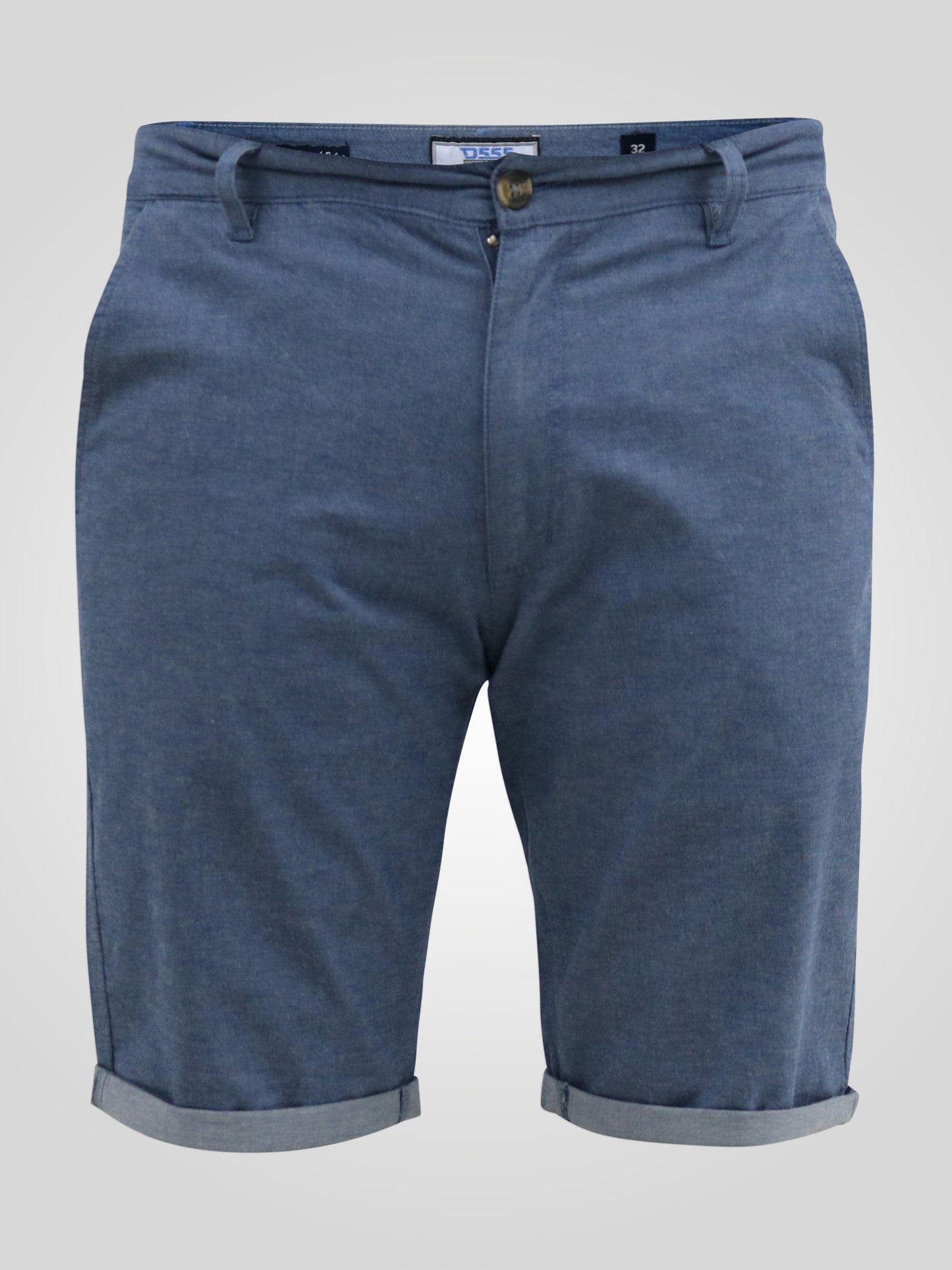 ALDERTON -D555 Navy Blue Stretch Chambray Shorts